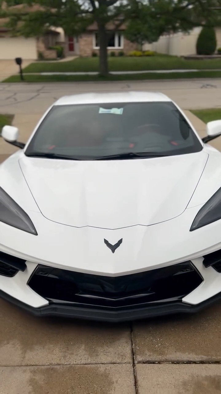 Black Chevrolet Corvette C8 detailed to a mirror finish
