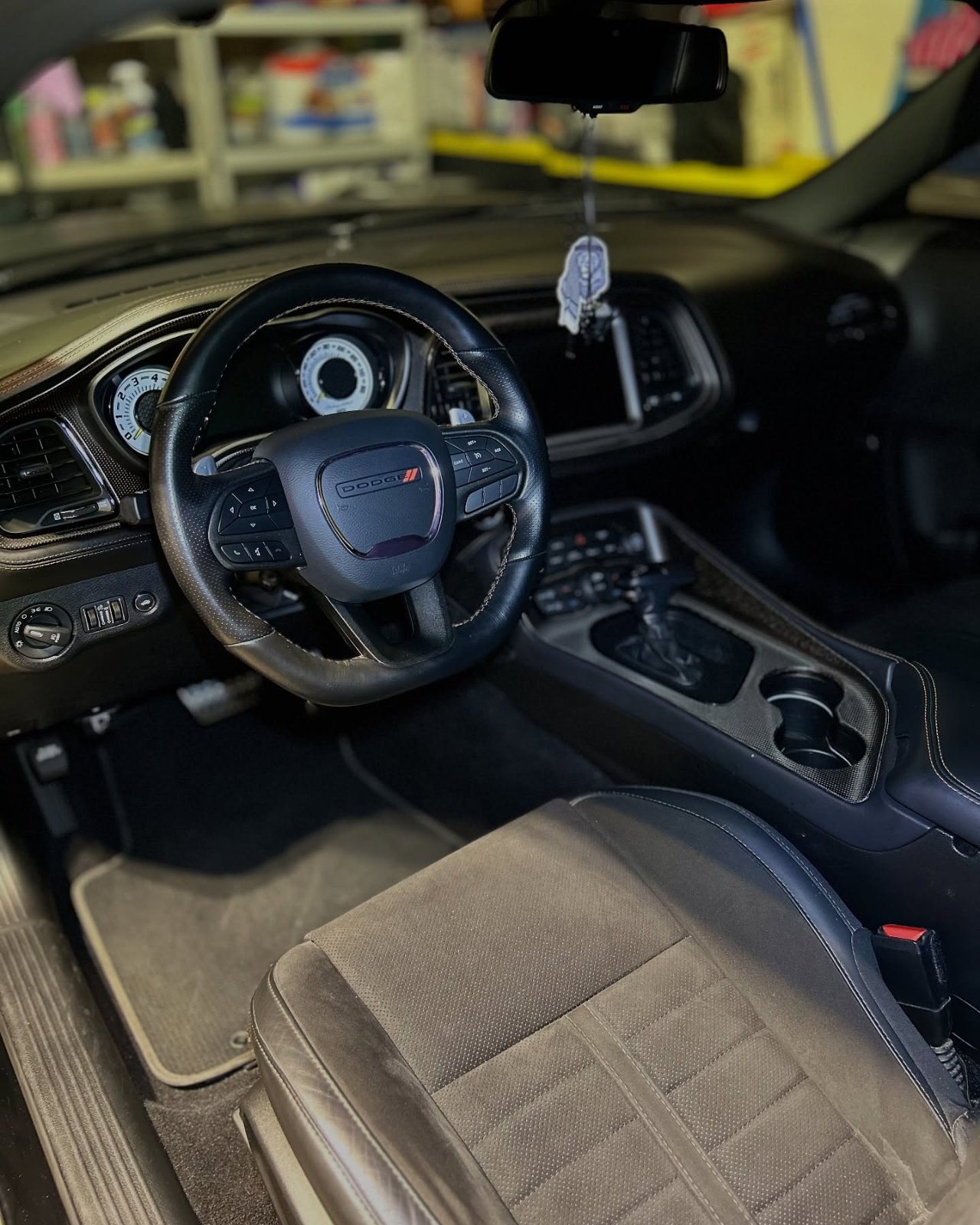 Dodge Challenger cockpit interior fully detailed